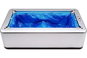 Distributeur automatique de couvre-chaussures avec une boîte de recharges gratuites, meilleur distributeur de chaussons du Royaume-Uni modèle G-BD001T Global Care Market®, Argenté., Taille unique