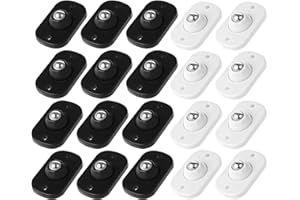 HUANGYIHAN Lot de 20 mini roulettes pivotantes autocollantes 360° acier inoxydable pour appareils de cuisine, cafetières et meubles | Roulettes lisses boîtes de rangement