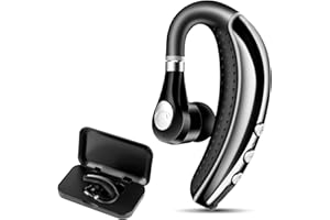 LSAPT Bluetooth Headset V5.0 Wireless Bluetooth Earpiece with Noise Canceling Mic for Cell Phone Ultralight Business Earphone for Driving/Trucker/Office Earbus for Android/iPhone/Smartphone-Grey