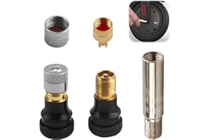 MxyVrix Válvula de Aire Premium para Patinetes Xiaomi y Ninebot MAX G30, Incluye Adaptador de Extensión de Válvula, Compatible con Diversos Modelos de Scooters Eléctricos