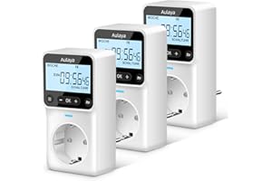 ‎AULAYA Zeitschaltuhr Steckdose Digital Innen mit 25 konfigurierbaren Wochen- Tages- und Minuten Programmen,LCD-Display Digitale Elektrische Zeitschaltuhr für Innen 3680W 3 Pack