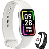 IOWODO R1 Smartwatch Uomo Donna con ossimetro (SpO2) Monitor Contapassi frequenza cardiaca Sonno Pedometro,Smart Watch Donna 