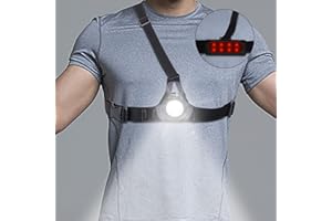 Suptig Running Light, 3 Modes de luminosité, Batterie Au Lithium Rechargeable Intégrée De 2600 mAh, A Une Lumière Rouge sur Le Dos avec La Sécurité, pour Les Coureurs De Nuit