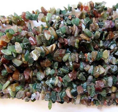 Pretty Pebbles Beads - 36" Indian Agate Chip Beads 5mm - 8mm