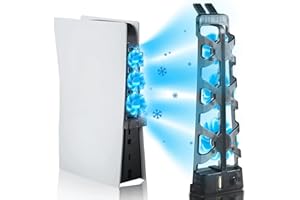 ‎SEHAWEI PS5 Lüfter Ventilator Kühler,PS5 Leise Kühler Externe Kühlgebläse mit LED-Licht für Disc und Digital Editionen,Einstellbare Lüfter Geschwindigkeitsstufen