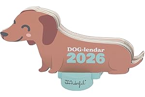 Mr. Wonderful - 2026 Desk Calendar with Stand - Dachshund