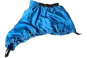 Inzopo Waterproof Spraydeck & Adjustable Waist - Universal Kayak Canoe Spray Deck Skirt Cockpit Cover Blue S