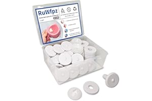 RuWfpz Giunti per bambole per Amigurumi all'uncinetto, 35 mm, set di 20 giunti di sicurezza in plastica per animali di peluche, amigurumi mobili bianchi, per braccia gambe e collo