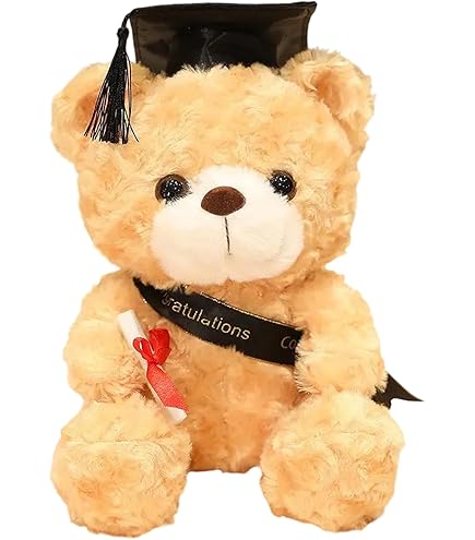 Personalisierter Abschluss-Teddybär Mit Herz & Diplom – Individuell Mit Text/Name, 20 Cm, Geschenk Für Absolventen 2025