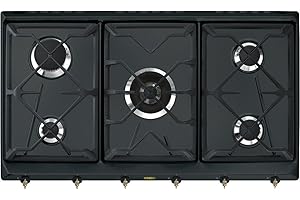 SMEG SRV896AOGH płyta gazowa, stal stopowa, antracyt