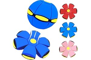 WSNDYJIA Magic Bouncing Ball, Bouncy Balls, Magical Flying Saucer, Family and Pet Interactive Toys, Safe & Durable Dual Form Freely Switchable for Indoor & Outdoor Use (Blue)