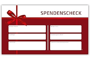 ‎LITFAX "Lotte" Spendenscheck PR-Scheck Dekoscheck (1 Stück) - Größe: 60 x 34 cm