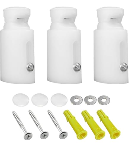 Eawfgtuw Lot de 3 supports pour radiateurs sèche-serviettes, supports de fixation murale blancs pour radiateurs incurvés ou plats de salle de bain Eawfgtuw Lot de 3 supports pour radiateurs sèche-serviettes, supports de fixation murale blancs pour radiateurs incurvés ou plats de salle de bain