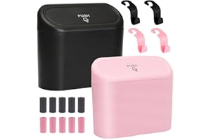 Forhandy Cestino Auto 2 Pezzi, Cestino Spazzatura Auto con 150 Sacchi per Spazzatura per Auto e 4 Ganci per Seggiolino Auto, Cestino Macchina, Pattumiera Auto, Accessori Auto, Oggetti per Auto