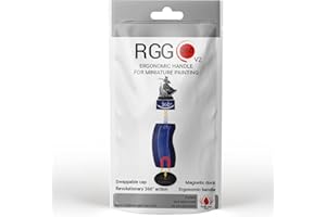 Redgrassgames Poignée de peinture RGG 360 V2 pour miniature - Bleu magnétique gris