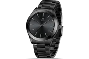 LN LENQIN Mens Watches Stainless Steel Analogue Quartz Minimalist Luxury Waterproof Men's Wrist Watches Metal Casual Business Dress Watch for Men
