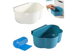 LBING Collection Tray for Kitchen Waste for Hanging, Pack of 2 Cupboard Door, Hanging Rubbish Bin, Waste Container for Organic Rubbish for Home, Kitchen, Bathroom, Cabinet Door, Office