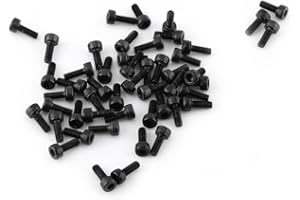 WALFRONT M3 Kit de Assortiment Vis Boulon Tête Cylindrique Six Pans Creux en Acier Allié M3 x 4-50mm(M3*8mm, Entièrement filetée-50pcs)