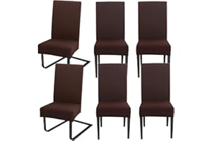 Hopelit Pokrowce na krzesła, zdejmowane, dekoracyjne, do jadalni, na wesele, do hotelu, kuchni, na imprezy, ceremonie, kawowe, 6 sztuk w zestawie