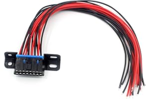 ‎LOONGGATE LoongGate OBD II J1962 Buchse Ersatzstecker mit 16 Buchsen für Fahrzeuge (mit Kabel)