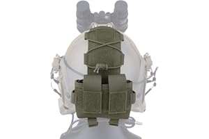 KRYDEX Taktische Helm Batterie Tasche, Gegengewicht Tasche Ausgleichsgewicht Tasche mit Klettverschluss für MK2 Taktische Helme