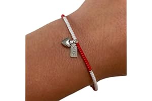 Beadlet Nottingham Forest Football Club Fan Beaded Bracelet With Tag & Heart Charm