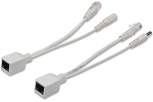 DIGITUS Pasywny kabel adaptera PoE - Fast Ethernet - Kabel wtryskiwacza i kabel rozdzielacza - Wtyczka i gniazdo DC 5,5 mm