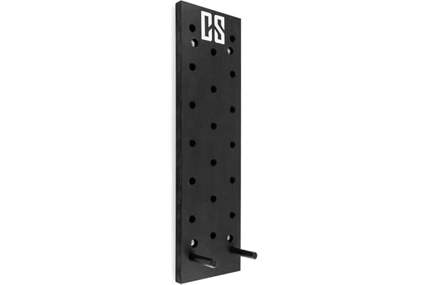 CAPITAL SPORTS Pegstar Pegboard Poutre d'escalade 102 x 30 x 3,8 (Trous pré-percés, Montage Horizontal ou Vertical, Deux Baguettes de Bois incluses) - Noir …
