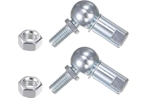 Alriedy Lot de 2 rotules CS13 M8, M8 x 1,25 à droite, embout de rotule auto-lubrifiant en acier A3. Idéal pour les applications robustes, assure un mouvement précis