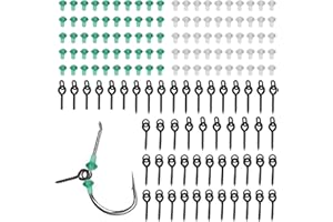 FuxFuis 50 PCS Vis Appat Carpe et 100 PCS Bouchon Hameçon, Vis de Appat de Pêche, Viss de Hamecon Peche, Arrêts d'Hameçon, Hamecon Peche Carpes, Accessoires de Pêches pour Pêche à la Carpe