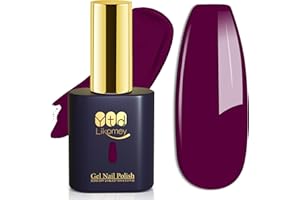 YTD Likomey Smalto Semipermanente per Unghie in gel,15ml Vino Viola UV LED Smalti Semipermanenti Professionale Autunno Inverno Manicure Gel Nail Polish