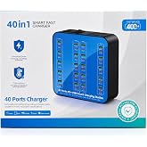 Ultratekno WLX-880A 400W 40 Port Şarj İstasyonu | 20 USB + 20 Type-C PD | &Ccedil;oklu Hızlı Şarj