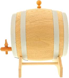 HOFMEISTER&reg; 1 Liter Eichen-Fass, f&uuml;r Wein, Whisky &amp; Schnaps, traditionelle EU Handarbeit, inkl. Anleitung, Hahn, Stopfen &amp; Bock, Wein-Fass, kleines Holz-Fass, 20 x 19 x 21,5 cm