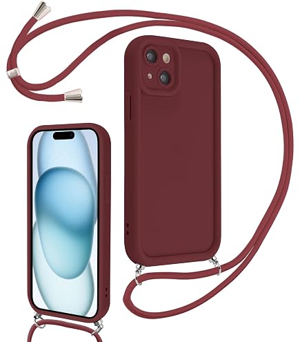 Custodia Con Cordino Per IPhone 12 Pro 6,1'' | Cover Morbida TPU Smile Con Tracolla Regolabile In Nylon | Antiurto