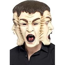 Smiffys 3 Face Mask, Nude Overhead, Latex, Halloween Fancy Dress ...