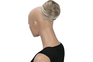CAISHA by PRETTYSHOP Chignon Posticcio Treccia Hepburn-Bun Capelli Elastici Updo Biondo Scuro Mix DC18