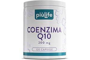 +LIFE Coenzima Q10 200mg PiùLife – 1 al giorno – CoQ10 da Ubiquinone, Antiossidante Antiage, Integratore Pelle e Sistema Immunitario – Energia Contro i Radicali Liberi – Coenzyme Q10 120 Capsule