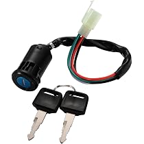 RUTU Interrupteur Allumage 4 Fils Avec Clé - Compatible 50cc 90cc 110cc 125cc ATV Dirt Bike Scooter