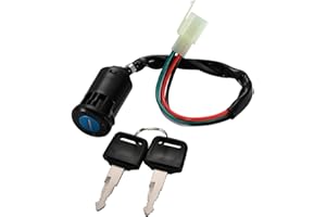 WOOSTAR 4 Pin Ignition Key Switch Set Replacement for Chinese 50cc 70cc 90cc 110cc 125cc Scooter ATV Dirt Pocket Bike Go Kart