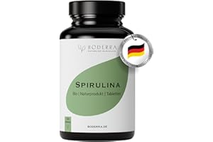 ‎BODERRA BODERRA® Spirulina Tablets Organic Pellets [High Dose] – Pack of 500 Organic Tablets Made of Pure Spirulina Algae Vegan & Laboratory Tested – 500 mg Per Piece Each – Made of Spirulina Powder