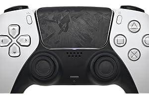 Luck&Link TouchProtect PS5DualSense/Edge Enhanced Texture Skin kompatibel mit Playstation5 Aufkleber für ps5 Touch Trackpad (Geschmiedete Kohlefaser-Schwarz,PS5DualSense(2pcs))