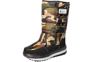 UNOSHENG Chaussures Viking Hommes Couple Bottes Hiver Chaud et Froid Anti-éclaboussures Boucle Crochet d'eau Épaissie Bottes de Neige Camp Hommes Chaussures 43