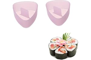 Weenwill Onigiri Mould,2 Pcs Non Stick Triangle Sushi Making Kit Case Sushi Press Mold Rice Ball Mold Maker for Kids Picnic Sushi DIY Tool,Kitchen Cooking