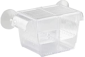Measury Aufzuchtbecken Aquarium Klein (S), Ablaichkasten/Ablaichbecken für Aquarium, Babybecken Quarantänebecken Zuchtbecken - 132 x 64 x 73 mm