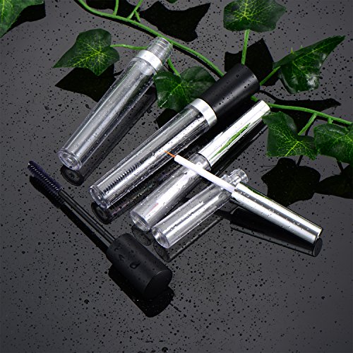 Mudder 2 Stück 7,5 ml Mascara Leerrohr Wimpertusche Rohr und 2 Stück 7 ml Leer Eyeliner Fläschchen Flasch mit Gummieinlagen - 6