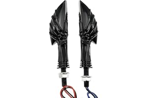 HDBUBALUS 10 mm czaszka LED kierunkowskazy światło bursztynowe lampa do Harley Yamaha Honda Kawasaki Suzuki Indian BMW KTM Crusier Bobber czarna