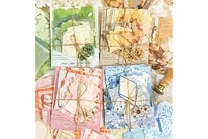 Alideco 400pcs Scrapbook Paper Vintage Basic and Versatile Scrapbooking Paper for Journaling Supplies, Decorative Craft for Junk Journals (zhijianyouju)