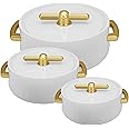 Selvel Elegance Inner Steel Casserole Set of 3 (1700ml, 1200ml, 600ml) |BPA Free|Advanced P.U. Insulation|Keeps Food hot & Fresh for Long Hours.Chapati,Roti,Biryani And More
