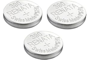 BEST PRICE SQUARE Renata - Batteria singola per orologio, prodotto svizzero, Renata 390 o SR1130SW o AG10, 1,5V 3 x 390 or SR 1130 SW Silver