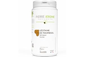 Lécithine de Tournesol en Poudre Pierre Jérôme - Complément et Additif Alimentaire à Base de Phospholipides de Tournesol - Foie, Cerveau - 500 G - 500 Jours